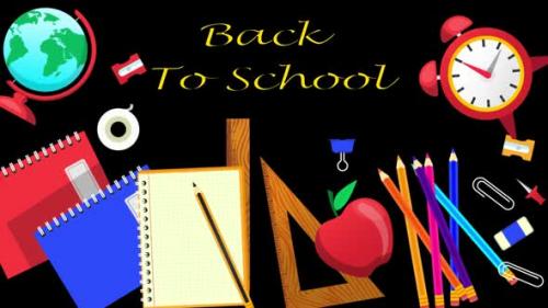 Videohive - Back To School Items On A Alpha Channel - 47700917 - 47700917