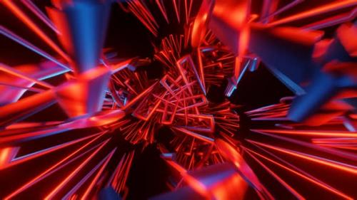 Videohive - Seamless VJ Loop with Neon Disco Rhythmic Flashing Pattern Mesmerizes - 47701412 - 47701412