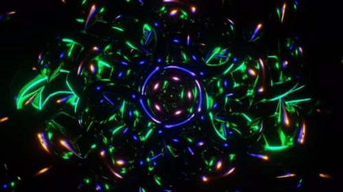 Videohive - Captivating VJ Loop with Vibrant Neon Rhythmic Flashing Seamless Disco - 47701458 - 47701458