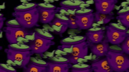 Videohive - Halloween Cartoon Transitions Magic Pot On Alpha Channel - 47702906 - 47702906