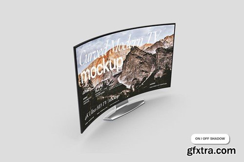 Curved Modern TV Mockup K7CVENP