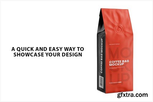 Coffee bag with valve Mockup JXYKBZ4