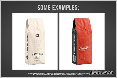 Coffee bag with valve Mockup JXYKBZ4