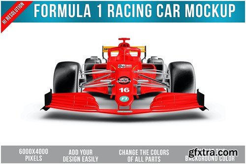 Formula 1 Racing Car Mockup HCTUNBR