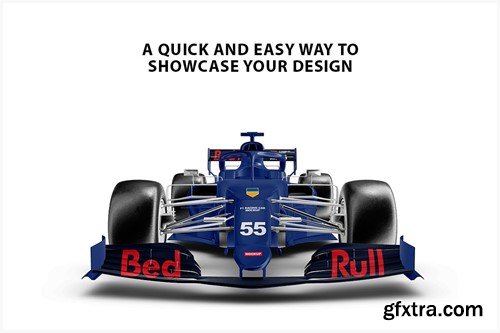 Formula 1 Racing Car Mockup HCTUNBR