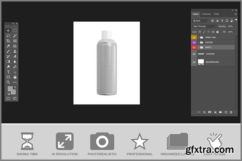 Spray Paint Can Mockup HDK38DC