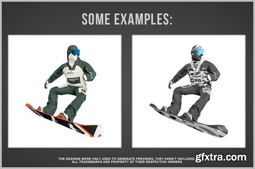 Jumping Snowboarder Mockup SM848Z7