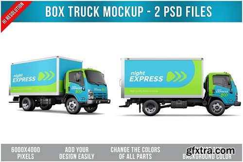 Box Truck Mockup 334V7FN