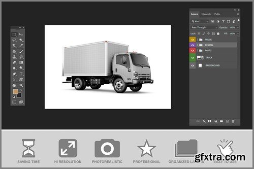 Box Truck Mockup 334V7FN