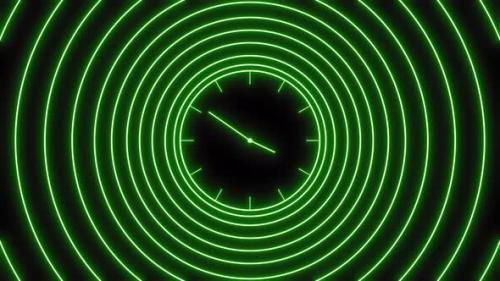 Videohive - Neon timer timelapse green wave - 47703165 - 47703165