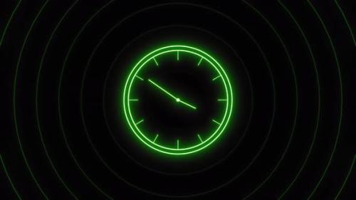 Videohive - Neon clock timelapse - 47703166 - 47703166