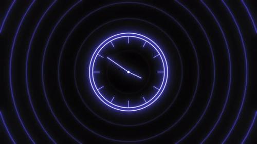 Videohive - Neon clock timelapse - 47703168 - 47703168