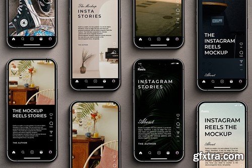 Instagram Reels Pack Mockup W6YZGJS