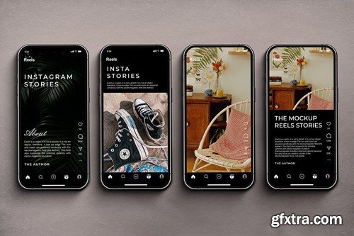 Instagram Reels Pack Mockup W6YZGJS