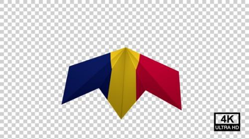 Videohive - Paper Airplane Of Chad Flag - 47704285 - 47704285