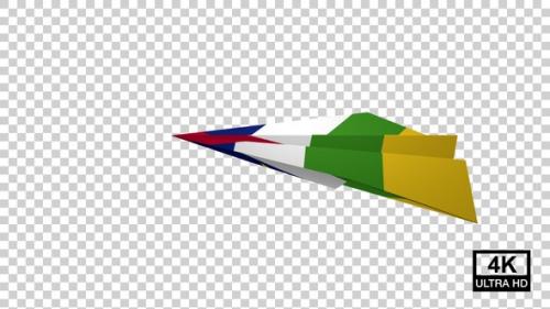 Videohive - Paper Airplane Of Central African Republic Flag V2 - 47704286 - 47704286