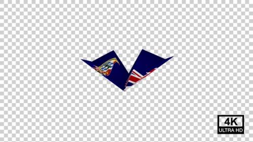 Videohive - Paper Airplane Of Cayman Islands Flag V3 - 47704287 - 47704287