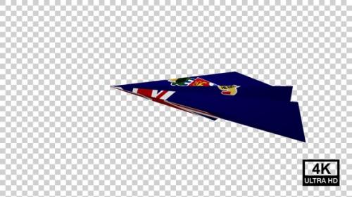 Videohive - Paper Airplane Of Cayman Islands Flag V2 - 47704289 - 47704289