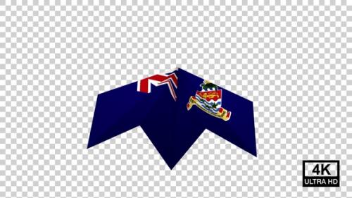 Videohive - Paper Airplane Of Cayman Islands Flag - 47704290 - 47704290