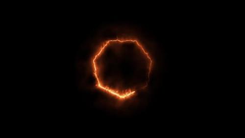 Videohive - Polygon fire frame animation . Polygon fire rotation . - 47704692 - 47704692