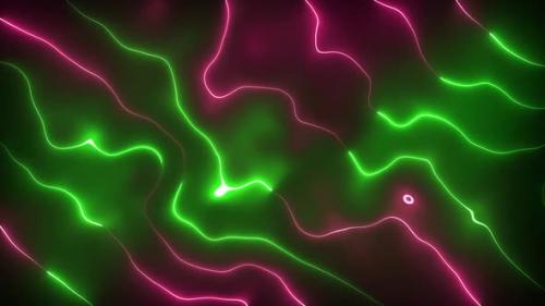 Videohive - Glowing waves background animation . 4k video - 47704695 - 47704695