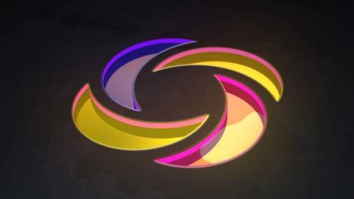 Videohive - 3D Neon Glass Logo Reveal - 47709229 - 47709229