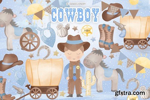 Watercolor Cowboy design G8TMZ87