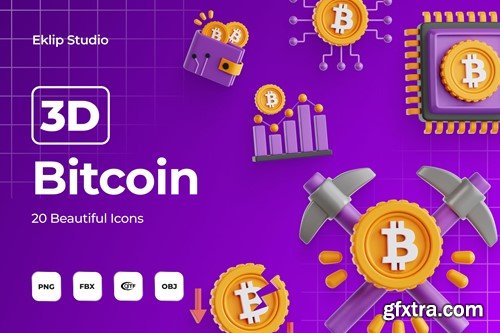 Bitcoin - 3D Icon Set 7MDKTUR