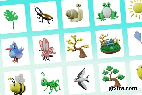 3D Spring Icons FSFGKBP