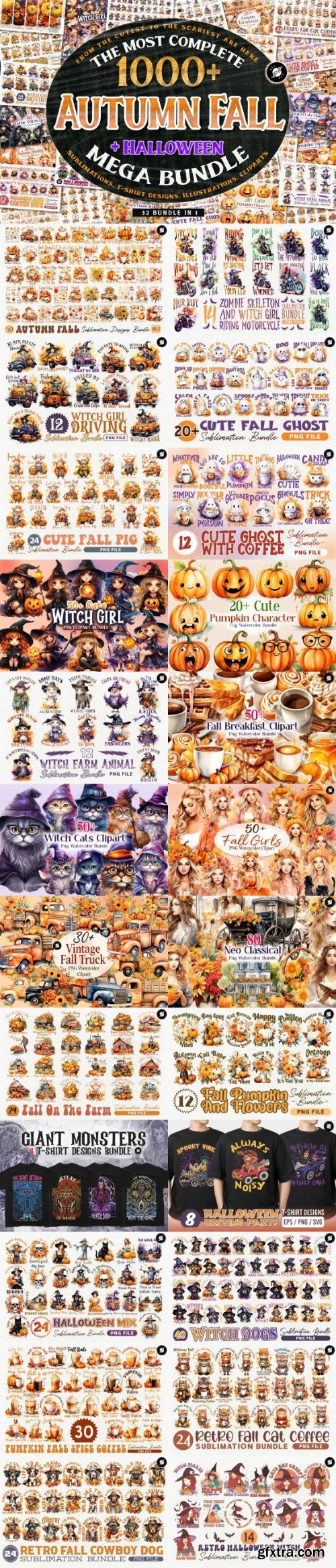 Autumn Fall Halloween Mega Bundle