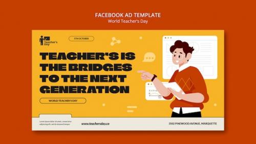 Premium PSD | World teachers' day facebook template Premium PSD