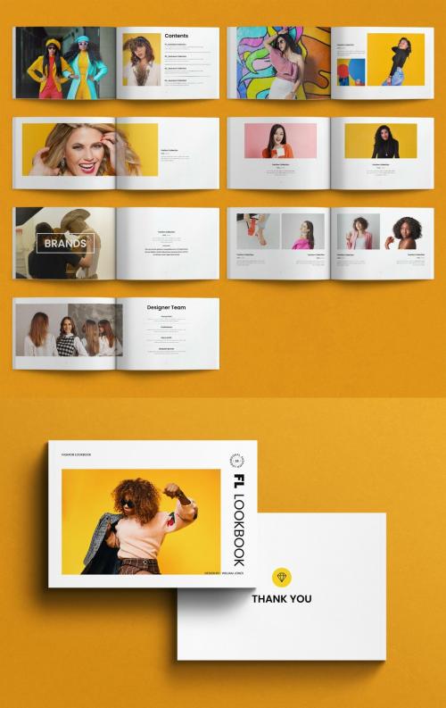 Look Book Template Brochure Layout Landscape 635778530