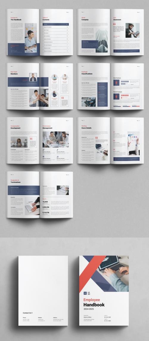 Employee HandBook Layout Magazine Template 635778518