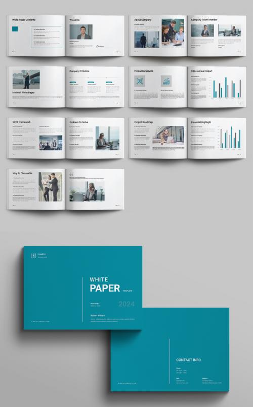 White Paper Template Brochure Layout Landscape 634971347