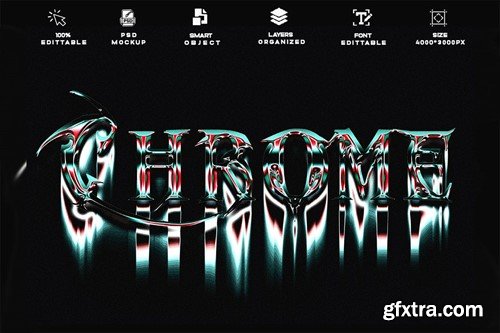 4 PSD Fluidic Type Chrome Text Effect 5YAUQVG