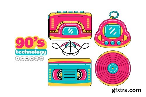 90s Technology Vector Pack #05 SVBLVCZ