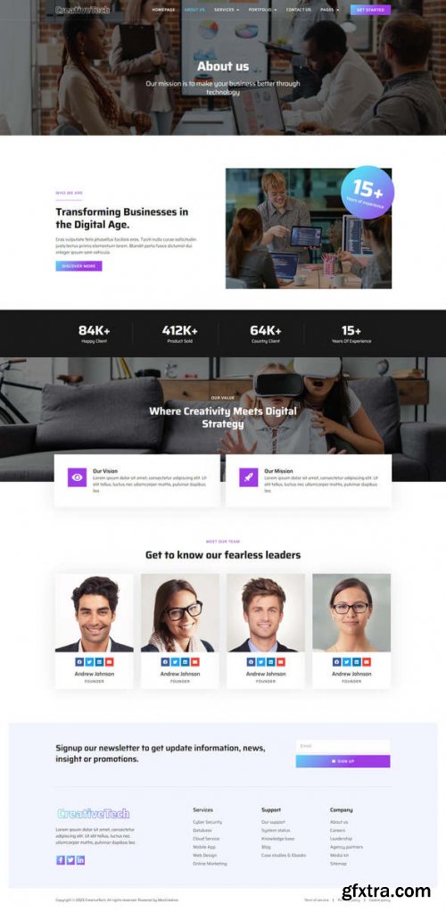 Themeforest - CreativeTech - Digital Marketing Agency Elementor Template Kit 47320826 v1.0.0 - Nulled