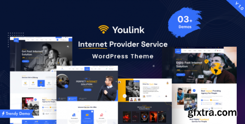 Themeforest - Youlink - Broadband &amp; Internet Services WordPress Theme 46664149 v1.0.1 - Nulled