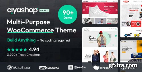 Themeforest - CiyaShop - Multipurpose WooCommerce Theme 22055376 v4.13.0 - Nulled