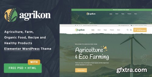 Themeforest - Agrikon - Organic Food &amp; Agriculture WooCommerce Theme 29806632 v1.2.3 - Nulled