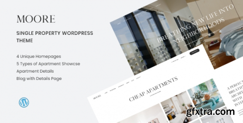 Themeforest - Moore - Single Property WordPress Theme 34350071 v1.0.8 - Nulled