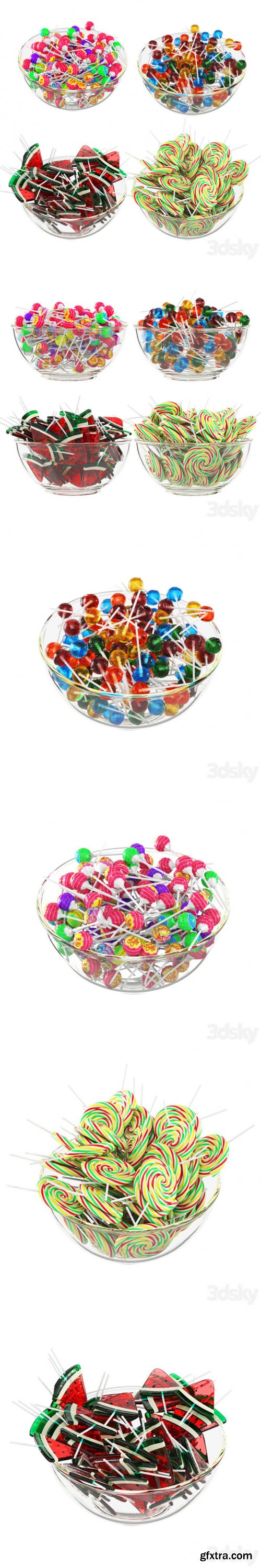 Glass Bowl With Lollipops