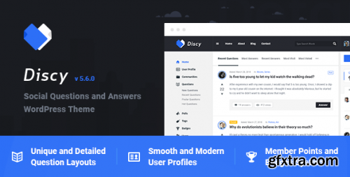 Themeforest - Discy - Social Questions and Answers WordPress Theme 19281265 v5.6.0 - Nulled