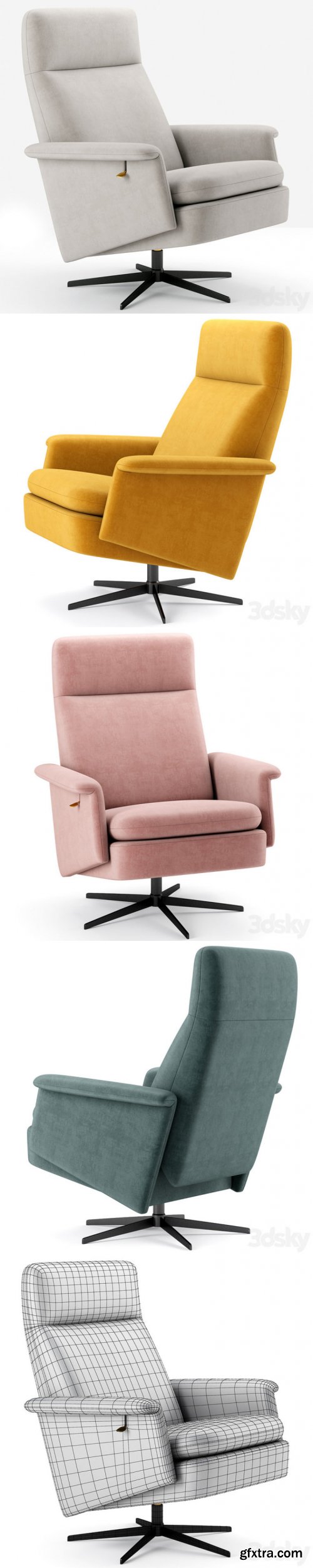 Crescent Swivel Recliner Westelm