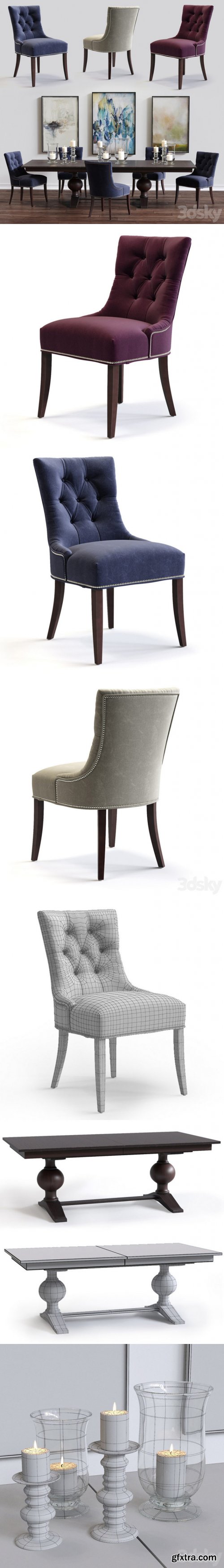 C&B Cecelia Armchair and Winnetka Table