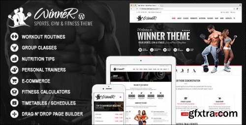 Themeforest - Winner - Fitness &amp; Gym WordPress Theme 15939677 v2.8.0 - Nulled