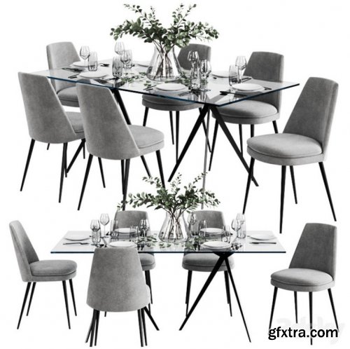 West Elm Dinning Set 6 