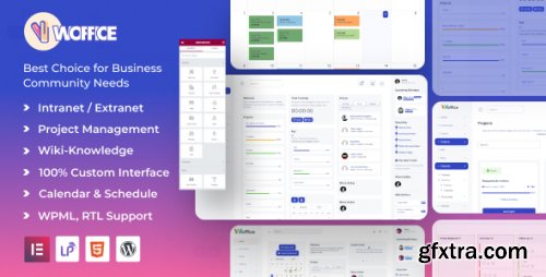 Themeforest - Woffice - Intranet, Extranet &amp; Project Management WordPress Theme 11671924 v5.2.2 - Nulled