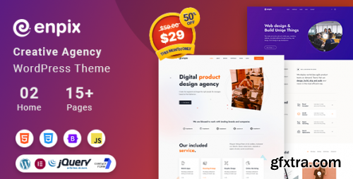 Themeforest - Enpix | Digital Agency Creative Portfolio Theme 44123017 v1.0.1 - Nulled