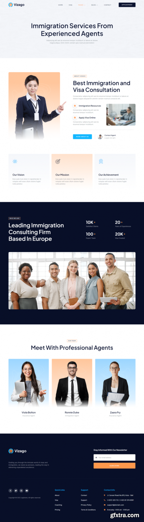 Themeforest - Vizago – Immigration &amp; Visa Consulting Service Elementor Template Kit 47651678 v1.0.0 - Nulled